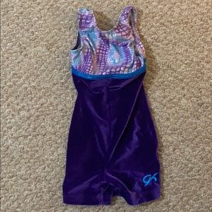 Girls Purple gymnastics leotard